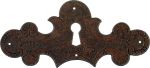 Schlüsselschild antik, alt aus Eisen gerostet und gewachst, von Hand gefertigt